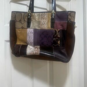 Coach Multicolor Patchwork Tote